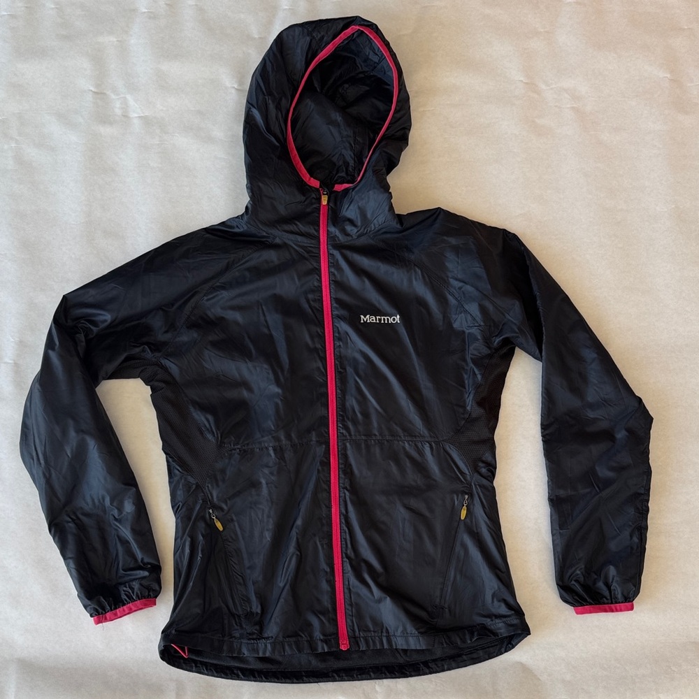 Marmot Womens Navy Jacket with Pink Trim